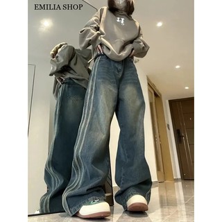 chất lượng cao EMILIA SHOP quần ống rộng quần nữ jean Fashion thời trang Thời trang Fashion WNK23B04D9 44Z231104