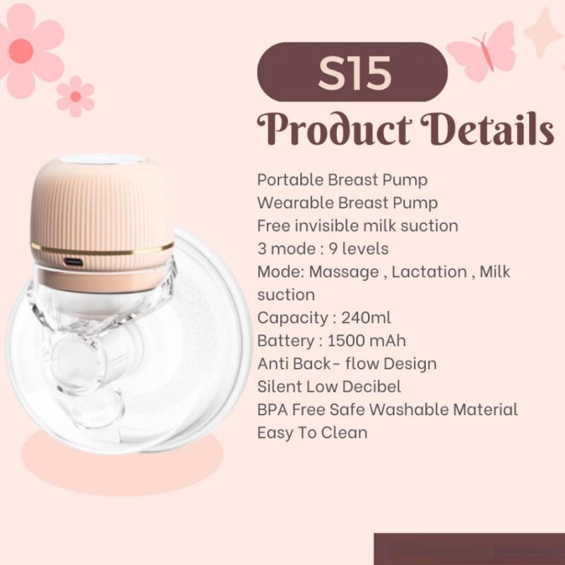 Máy Hút Sữa Không Dây Điện Rảnh Tay - Máy Vắt Sữa Thông Minh Phễu Silicon 3 Chế Độ Mát Xa/Kích Sữa/Hút Sữa, Với Màn Hình LCD Kỹ Thuật Số