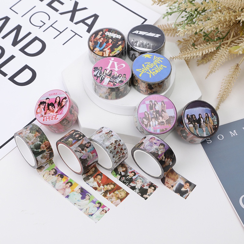 Nhãn Dán Sổ Tay Nhóm Nhạc kpop stray kids  i-dle aespa bp ateez