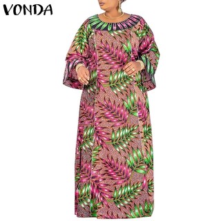 Đầm Hoa Cổ Tròn Tay Loe Dài Thời Trang vintage Nữ Tính
