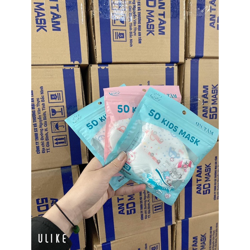Khẩu Trang 5d An Tâm Trẻ Em 3 Lớp Chính Hãng