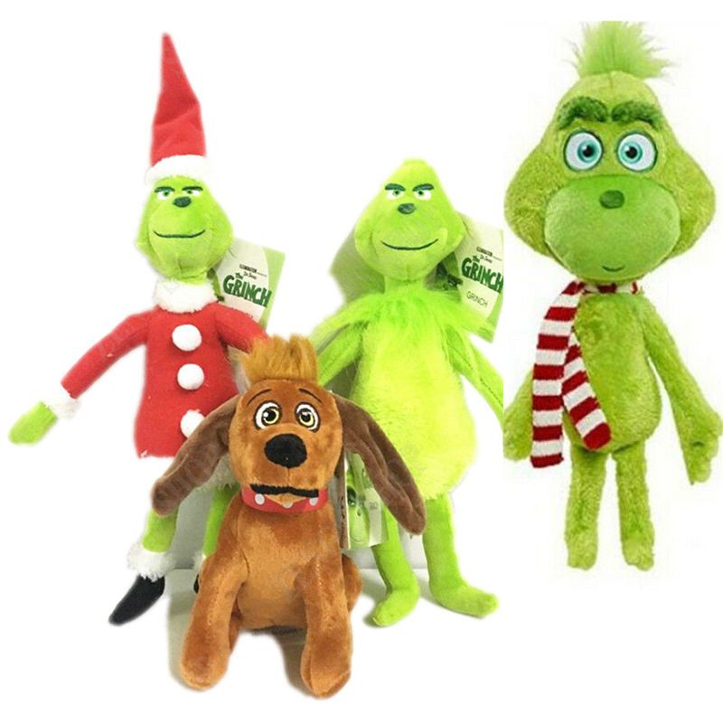The grinch Đồ Chơi Nhồi Bông Mềm Mại Hình Quái Vật Mái Tóc Xanh Lá Hoàn Hảo Trang Trí Giáng Sinh Cho Trẻ Em