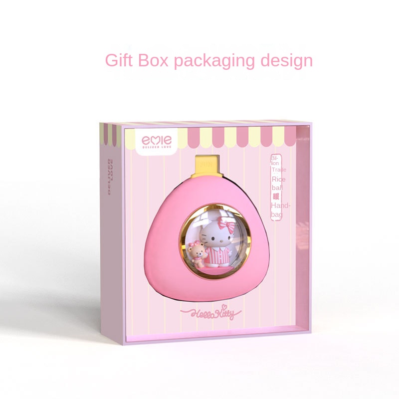 Sạc dự phòng Sanrio Hello Kitty, máy sưởi tay nắm cơm, sạc dự phòng cầm tay dung lượng lớn cho bé gái dễ thương