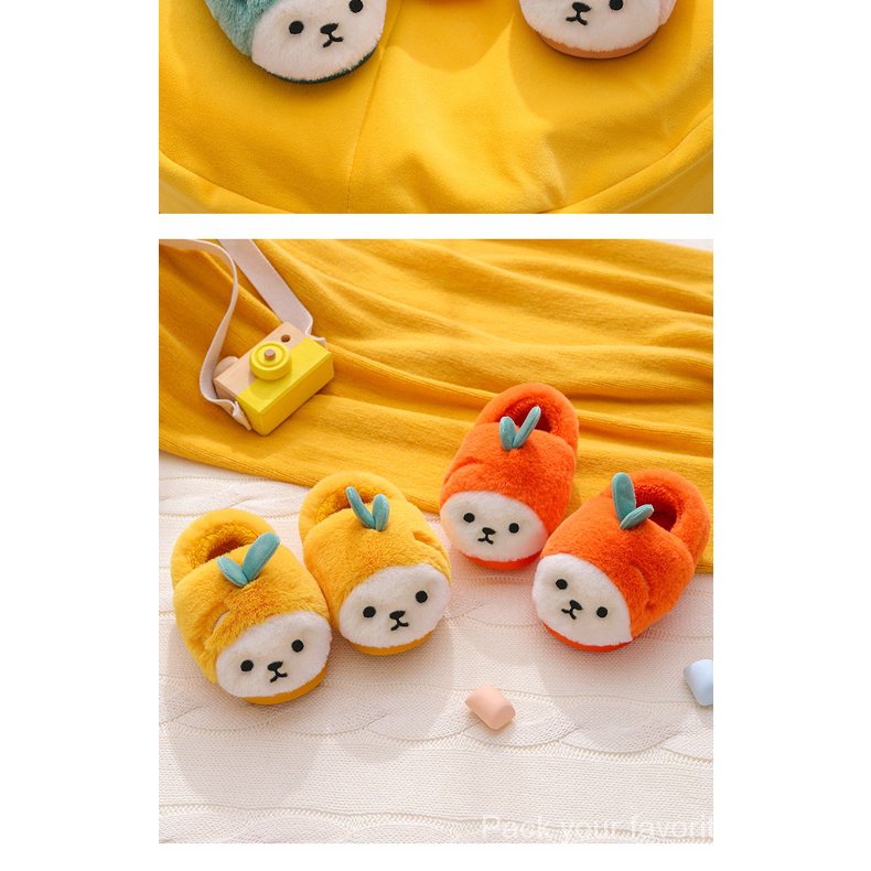 Dép Bông Dày Dặn Giữ Ấm Mùa Đông Dành Cho Bé Trai Gái kh7x