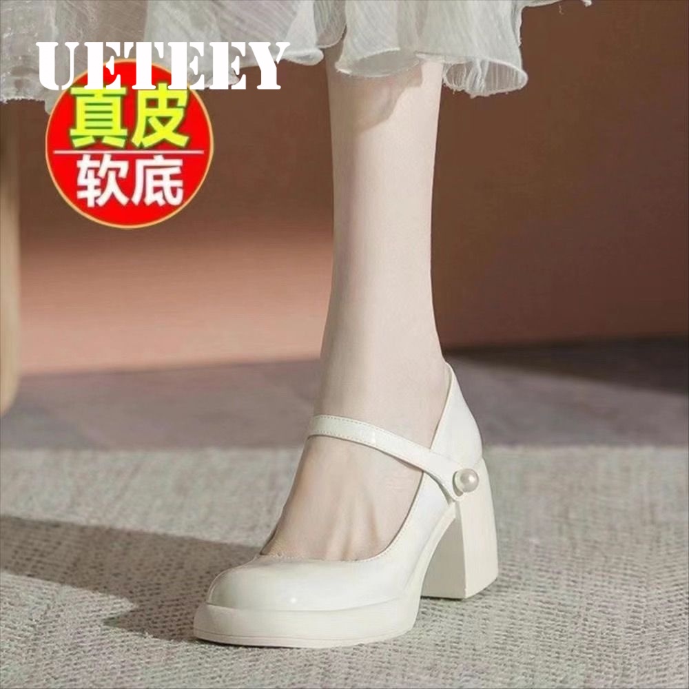UETEEY  giày búp bê Mary Jane Lolita Đế da mềm đế êm thời trang Nhẹ nhàng Thể thao Tự tin Phù hợp Nhẹ FLF23B0KH4 46Z231112