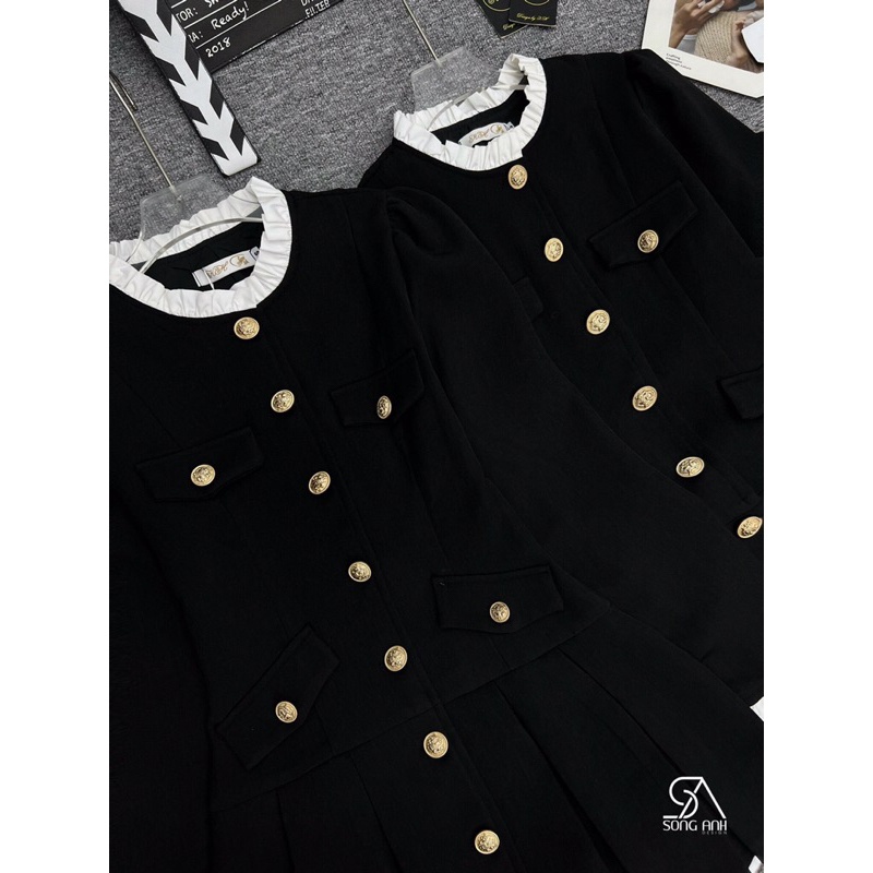 Váy phối bèo xếp ly