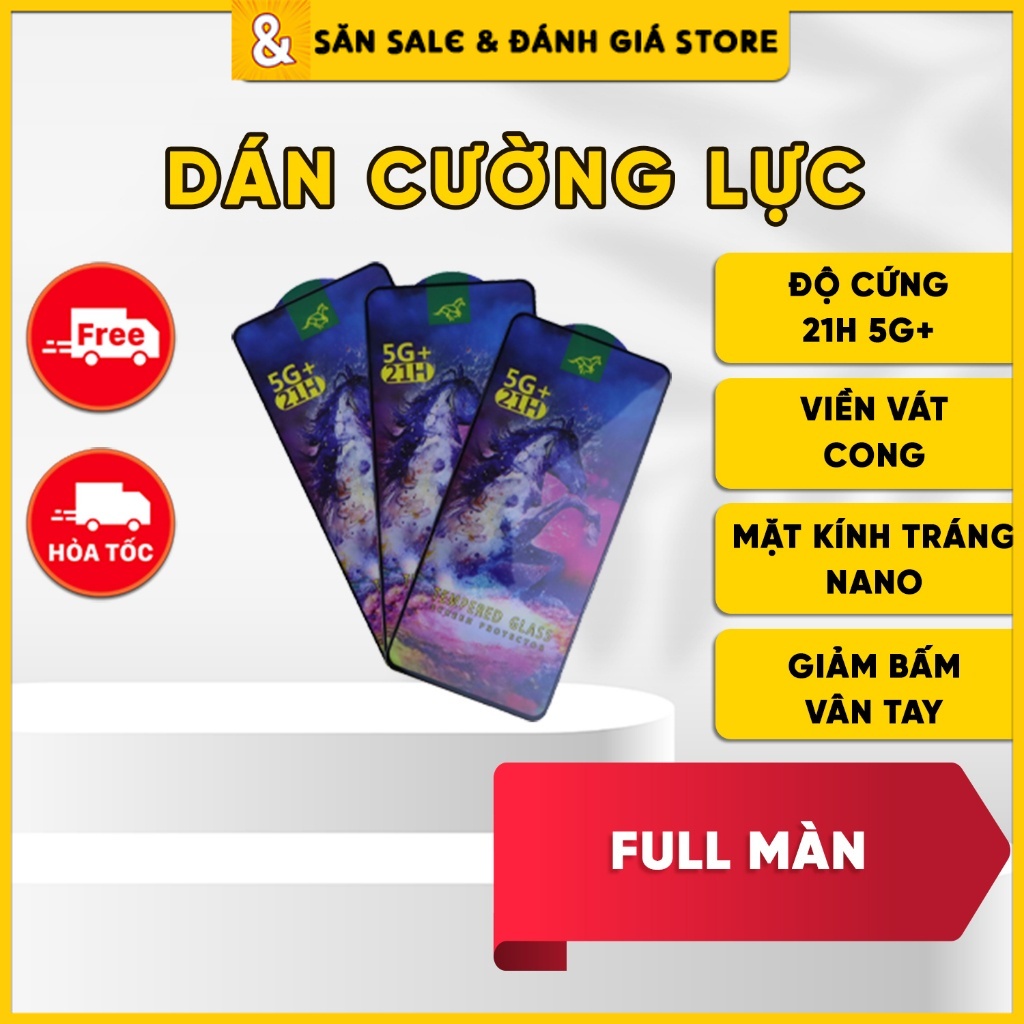 Dán Cường Lực Full Màn Dành Cho Xiaomi Redmi Note 11,12,13, k60, k50, Realme GT Neo 3, 5 -  Độ Cứng Cao