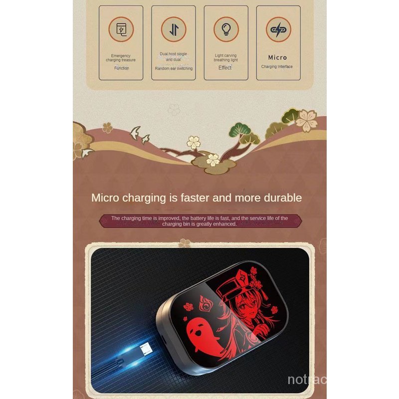 ★Genshin Impact★Kokomi Tai Nghe Nhét Tai Không Dây bluetooth Chơi game merchandise co-Brand