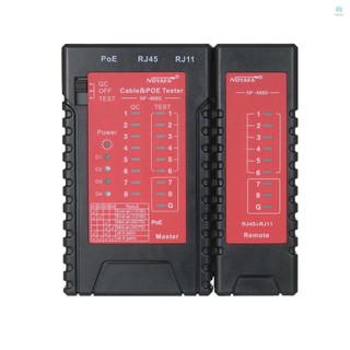 Noyafa network cable & poe tester - rj45 rj11 ethernet cable tester for cat5/5e/6/6a - troubleshoot and verify network and telephone connections