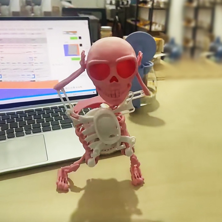 ☠️ Bộ xương nhảy múa in 3D Sử dụng đồng hồ Đồ chơi văn phòng giảm stress mới lạ, độc đáo và vui nhộn