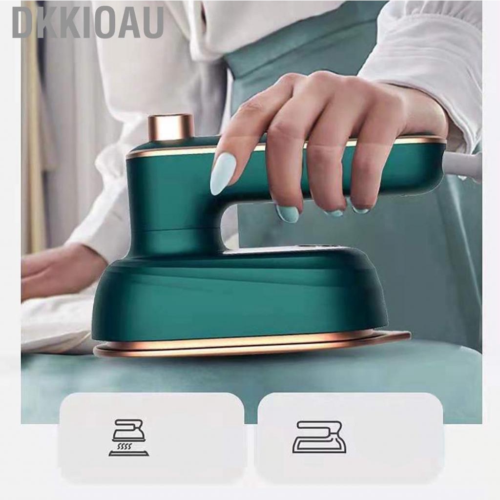 Dkkioau Mini Ironing Machine Foldable Rotatable Titanium Base   Scald Silicone Handheld Steam Iron for Travel