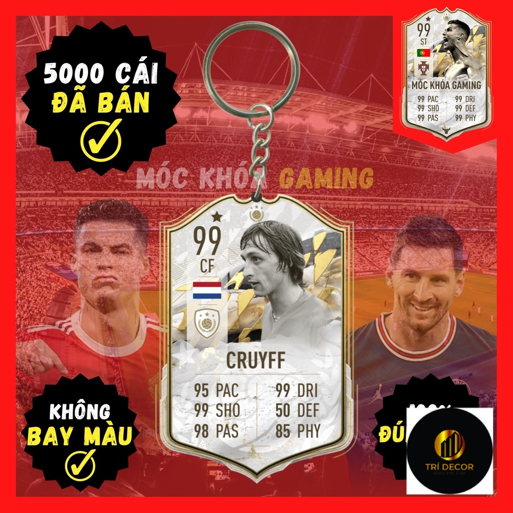 Móc Khóa Johan Cruyff ICON - dành cho fan trí decor shop