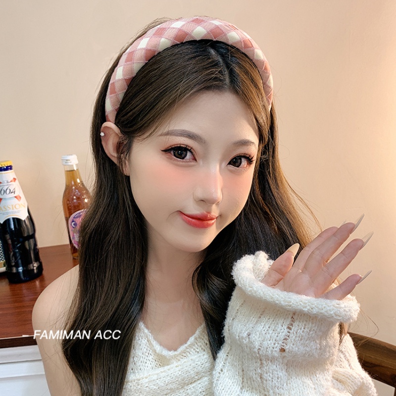 Băng Đô Cài Tóc Rửa Mặt Màu Hồng Dễ Thương Thời Trang Hàn Quốc