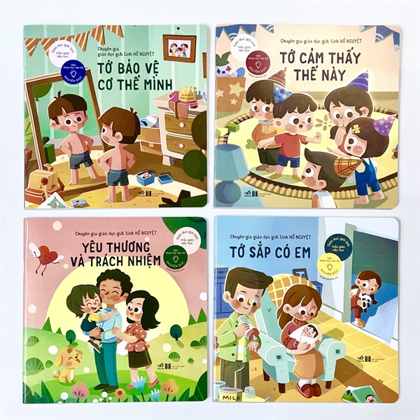 Lẻ/Combo Sách: Giáo dục giới tính mẫu giáo tiểu học: Tớ sắp có em + Tớ cảm thấy thế này + Tớ bảo vệ cơ thể + Yêu thương