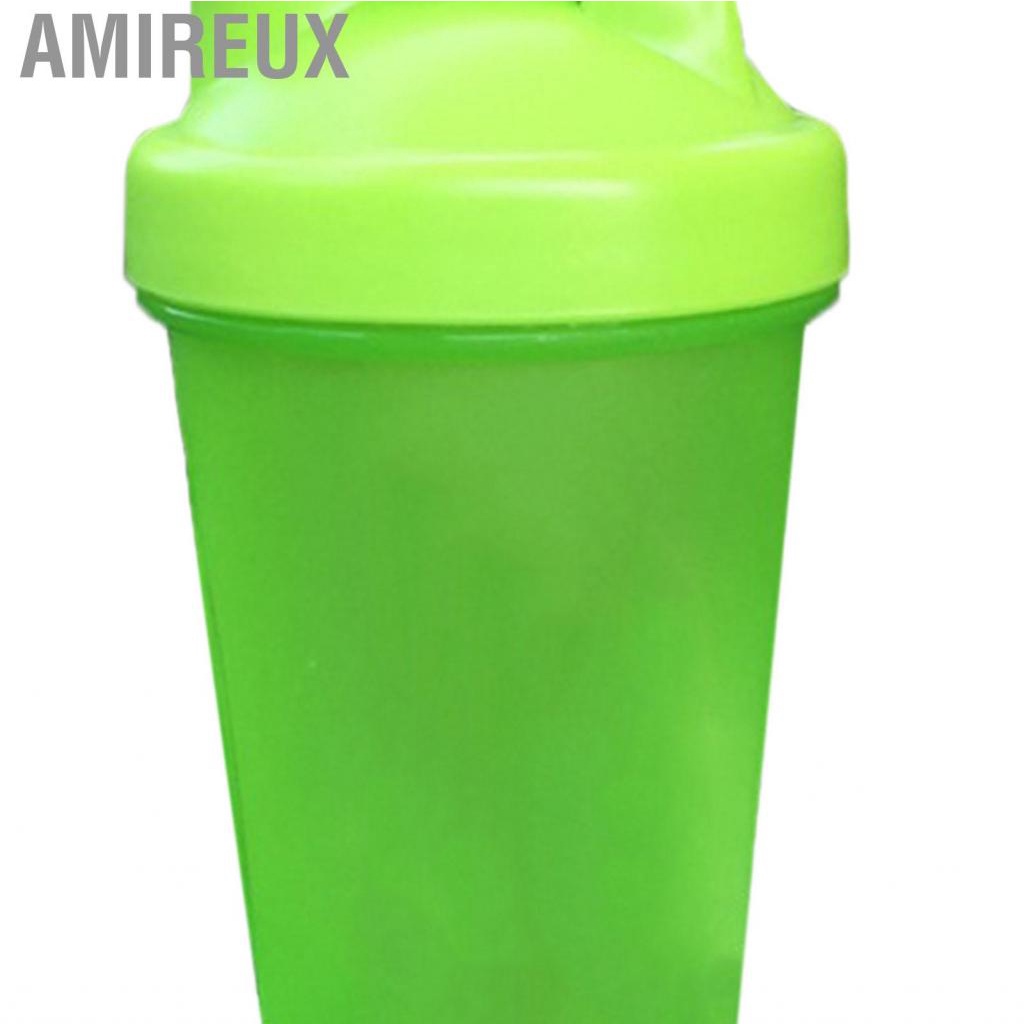 Amireux Protein Powder Shaker Cup PP Bottle with Stainless Steel Ball for Mixing 500ml
