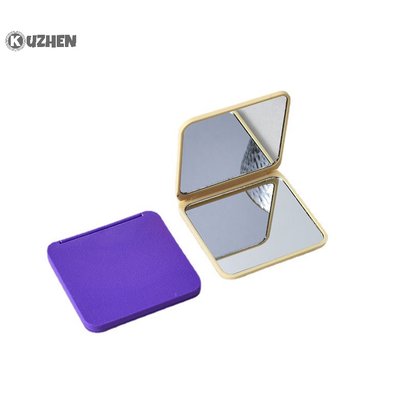 Gương Trang Điểm kuzhen 2 Mặt Hình Vuông mini Bỏ Túi Nhiều Màu Sắc