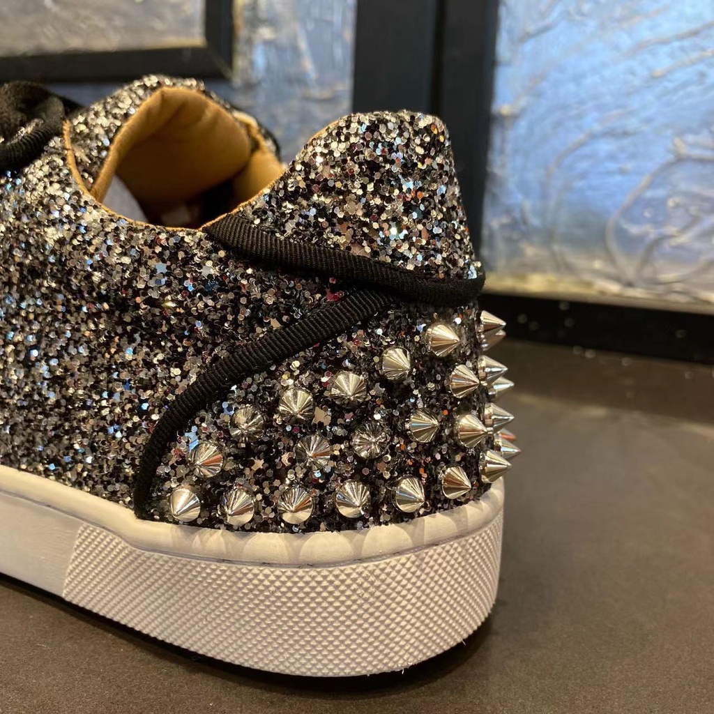 Giày Thể Thao Nam Cổ Thấp Gắn Đinh Tán Thời Trang Mùa Thu Phong Cách Mới 2023