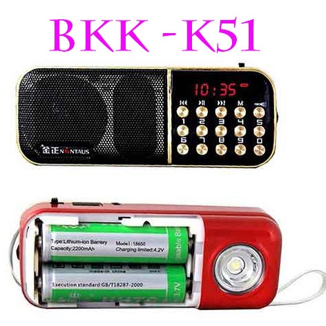 Máy nghe nhạc đa năng mini BKK K51 nghe kinh pháp đọc thẻ nhớ mp3 nghe đài FM