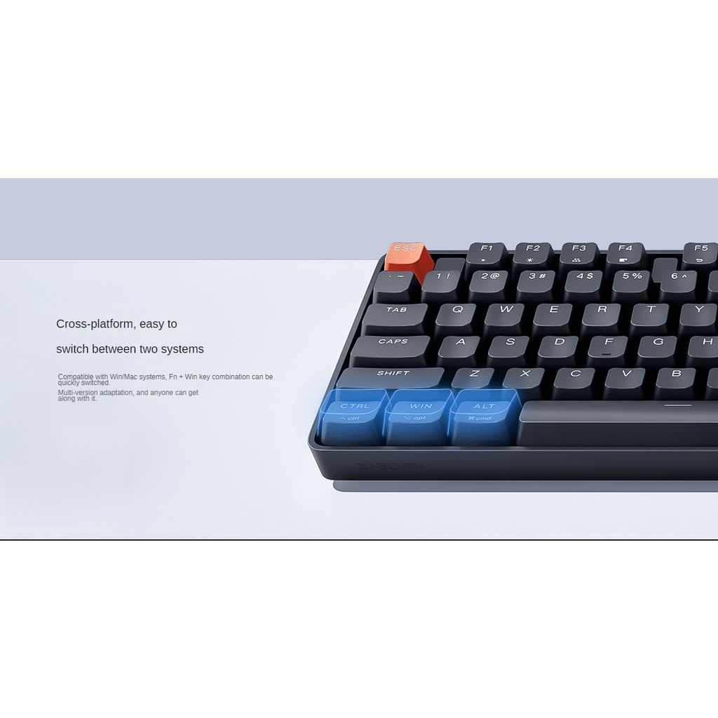 Bàn Phím Cơ xiaomi Có Dây 104 Phím Hỗ Trợ win / mac os blue switch Thiết Kế 6 Đèn led