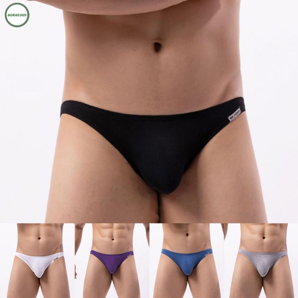New Coming~Attractive Men's Briefs Underwear Solid Color Breathable Pouch Panties#Home Essentialses