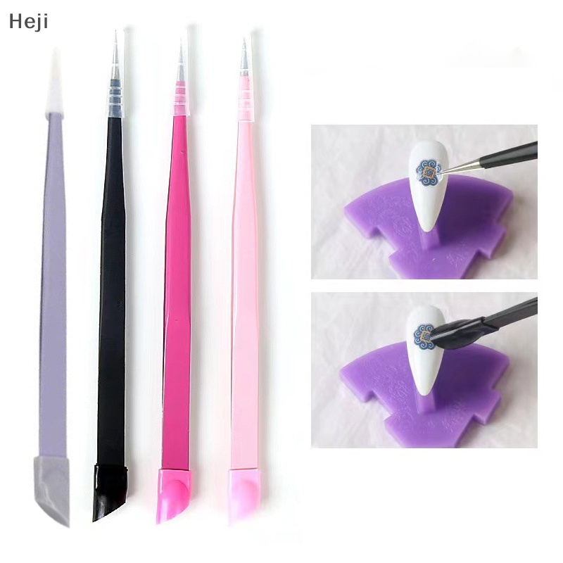 Nhíp Hai Đầu Bằng Silicon Đính Đá Trang Trí Móng Tay Nghệ Thuật