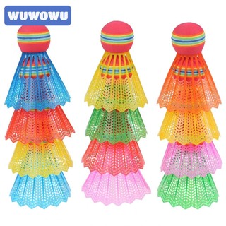 WUWOWU Set 6 Quả Cầu Lông Bằng Nhựa Nhiều Màu Sắc Bền Bỉ