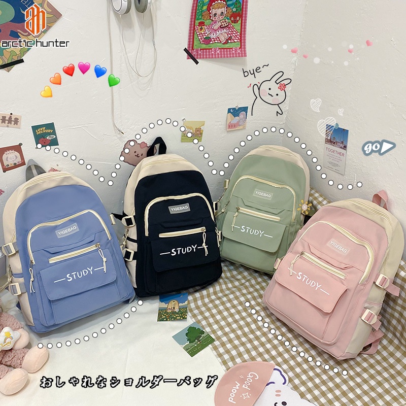 ARCTIC HUNTER Ba Lô Đi Học Sức Chứa Lớn Phong Cách Hàn Quốc Dễ Thương Cho Nữ Sinh Trung Học