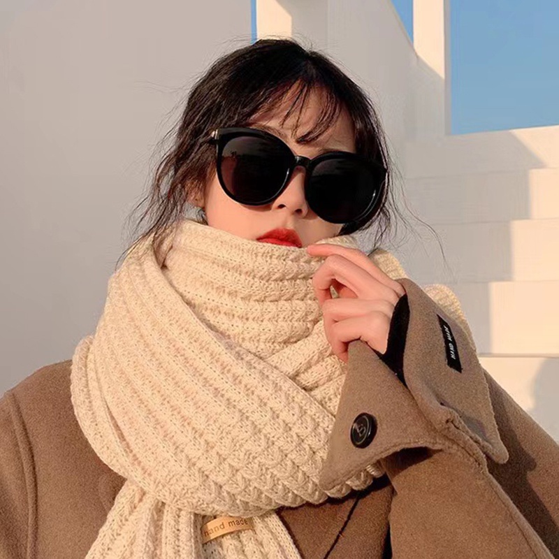 Khăn Choàng Len Trơn Dày Dặn Mềm Mại Ấm Áp Không Bị Xù Lông Cho Nam Và Nữ ryt