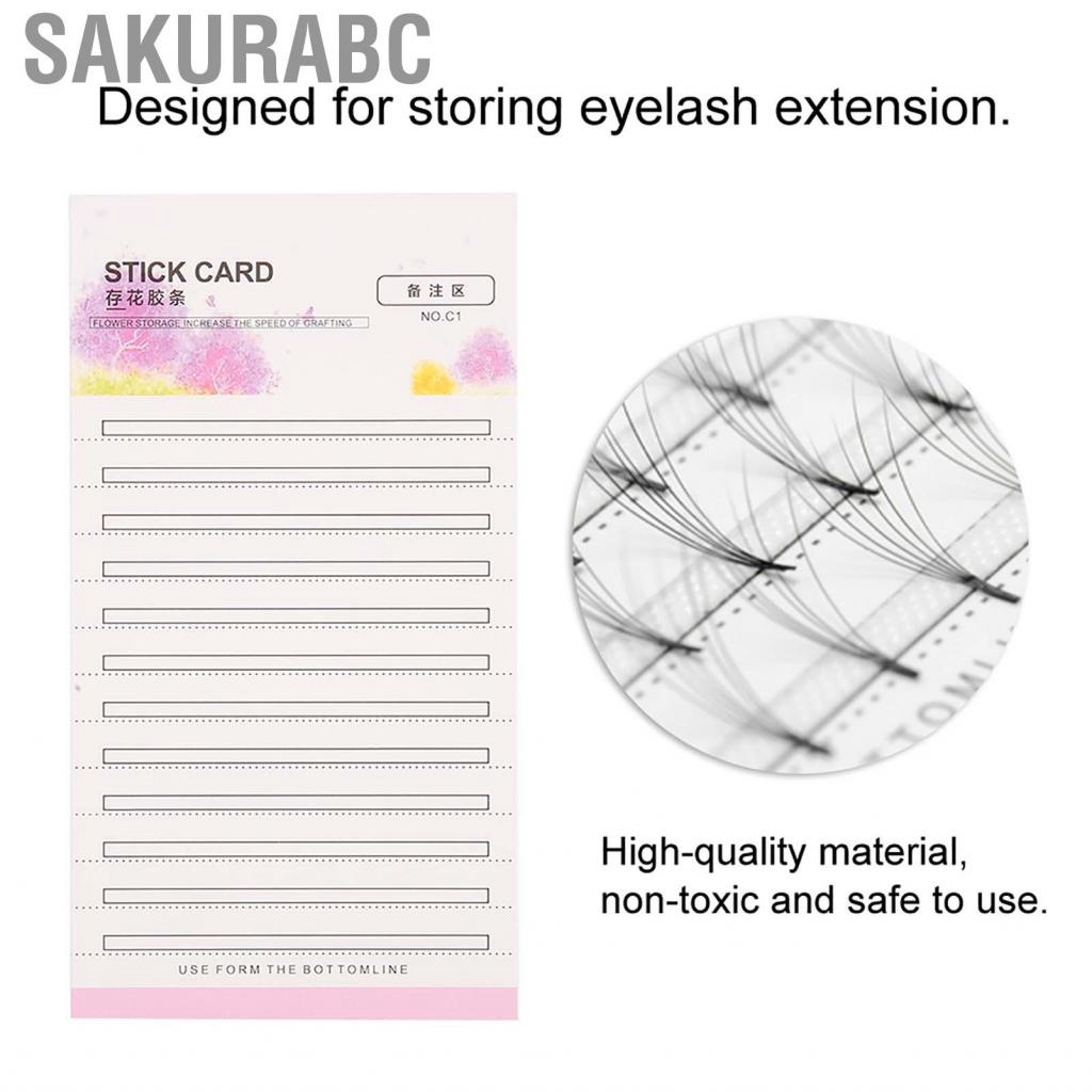 Sakurabc Eyelash Storage Container  Extension Card Helpful Extendable High-quality Travel for Beginners Lash Lovers Designers Stylist