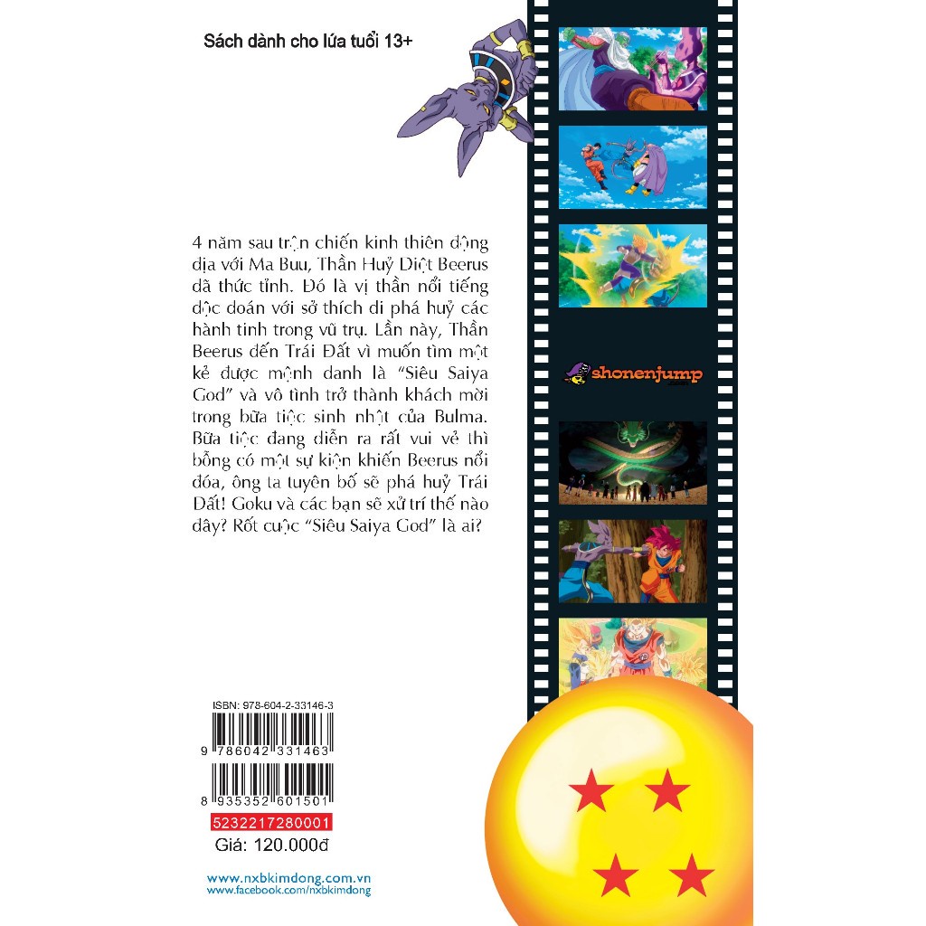 Truyện Dragon Ball Z Anime Comics: Cuộc Chiến Giữa Các Vị Thần  - Bản Quyền