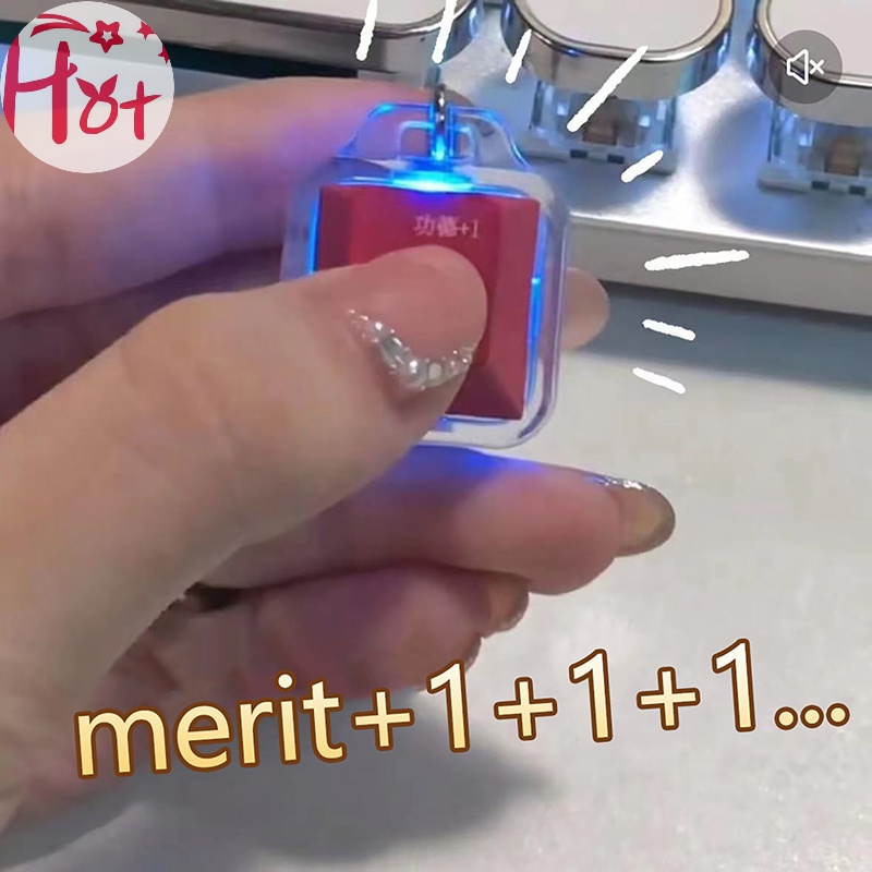 Jr Móc Khóa Đèn led merit + 1 muyu deion Nút Bàn Phím Cơ Giảm Căng Thẳng vn