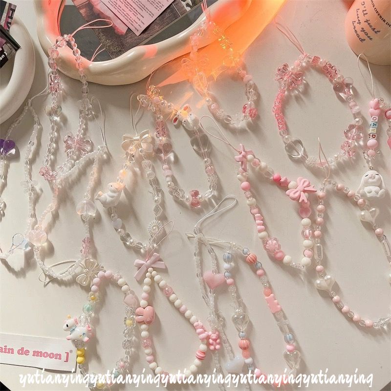 Dây Xích Treo Chìa Khóa Họa Tiết Hoạt Hình Bướm Trái Tim Đáng Yêu