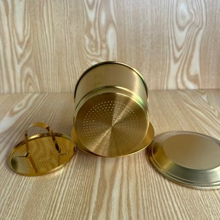 Phin Pha Cà Phê Inox Size 14 Mạ Vàng Cao Cấp Pha 200gr Bột Cà Phê