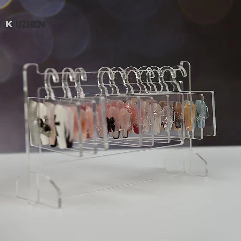 Kuzhen ins Móc acrylic Trong Suốt Trưng Bày Móng Tay Giả Mẫu Màu Sắc Bán Chạy