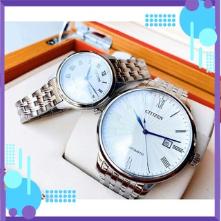 Đồng hồ nam citizen cơ tự động, kính shapphire, dây thép không gỉ nj0080-50a boba watch