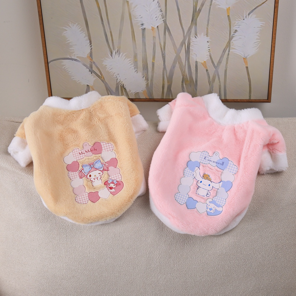 Bộ Quần Áo Thú Cưng Dễ Thương Bằng Vải Bông Phong Cách sanrio