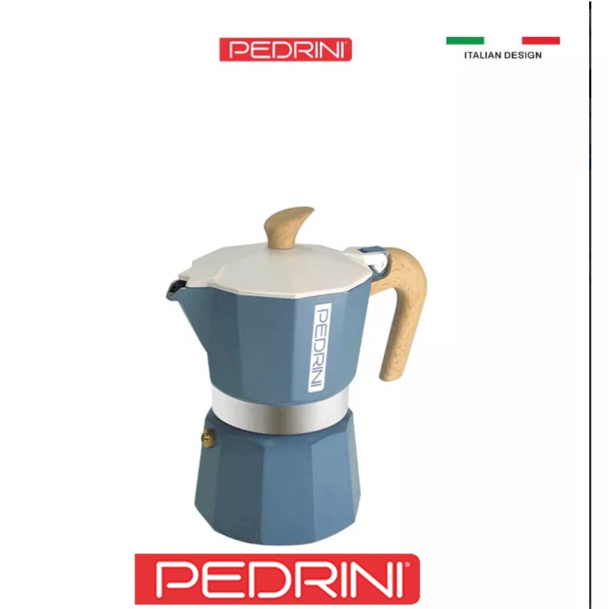 Ấm pha cà phê moka pot PEDRINI MyMoka Color 2 Cups, 3 Cups