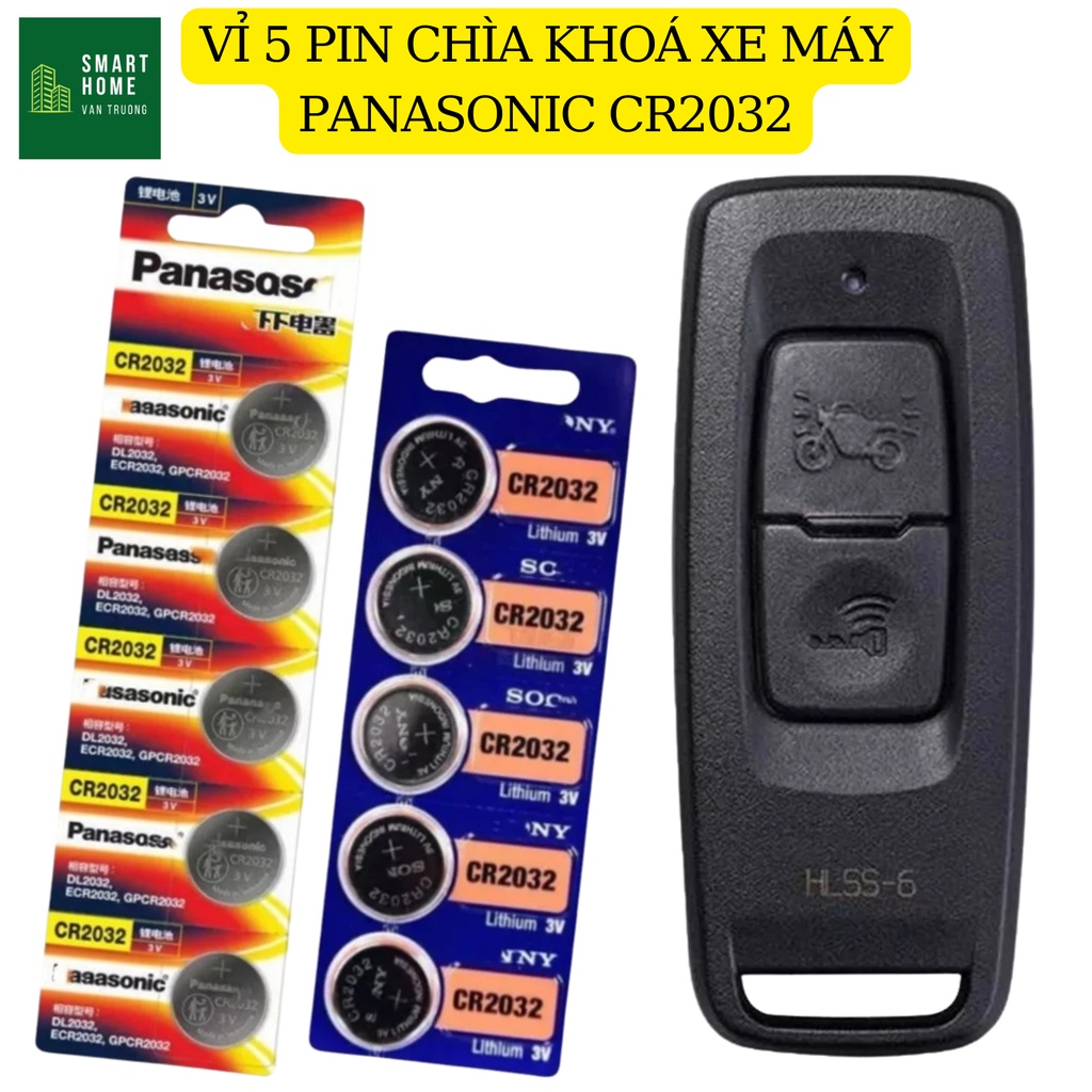 ( Vỉ 5 Viên ) Pin Panasonic CR2032 Lithium 3V chính hãng, Pin Cmos, pin tiểu đường, pin chìa khóa xe hơi