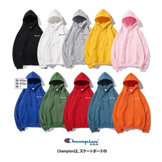 Áo Sweater Cổ Tròn Tay Dài Màu Trơn Thêu Chữ Champion Thời Trang