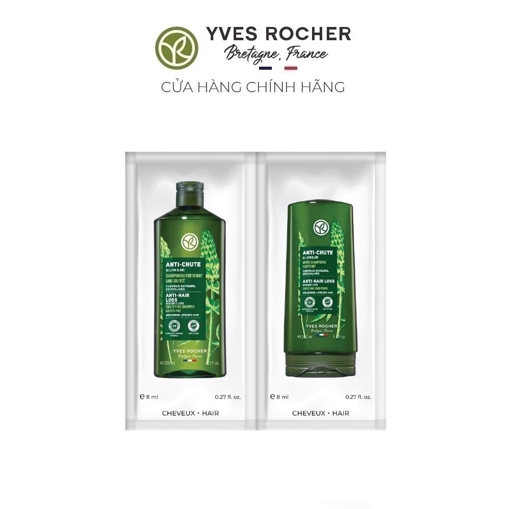 Bộ 2 Mẫu thử Dầu Gội và Dầu Xả Giảm Tóc Gãy Rụng 1ML