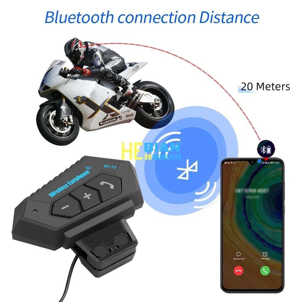 Tai Nghe bluetooth Không Dây bt5.0 Chống Nước ip67 Gắn Mũ Bảo Hiểm Xe Mô Tô