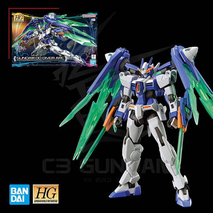 [BANDAI] Mô Hình HG 05 1/144 Gundam 00 Diver Arc (Gundam Build Metaverse) HGBM ĐỒ CHƠI LẮP RÁP GUNPL