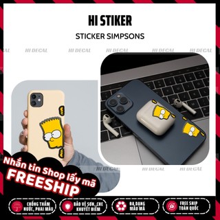 Tem Sticker Simpsoms dán biển số điện thoại phụ kện |ST001| Decal tem simsong cao cấp chống nước chống phai màu