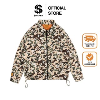 Áo khoác màu quân đội có chần bông - logo camo puffer jacket v2
