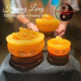 Hàng đẹp bát tụ bảo đá ngọc hoàng long - đường kính 12cm