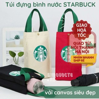 Túi đựng bình nước ly giữ nhiệt chống nước vải canvas vải bố