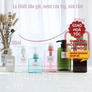 Lọ chiết Chai chiết dầu gội sữa tắm nước rửa tay dưỡng thể lotion nhiều màu CCC13