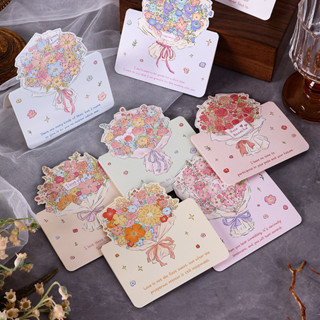 Combo 10 thiệp viết tay thiệp chúc mừng sinh nhật hình bó hoa siêu rẻ phù hợp cho valentine, sinh nhật, 8/3, 20/10