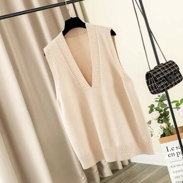 Áo Len Không Tay Dáng Rộng Thiết Kế Mới Thời Trang Mùa Thu Theo Phong Cách