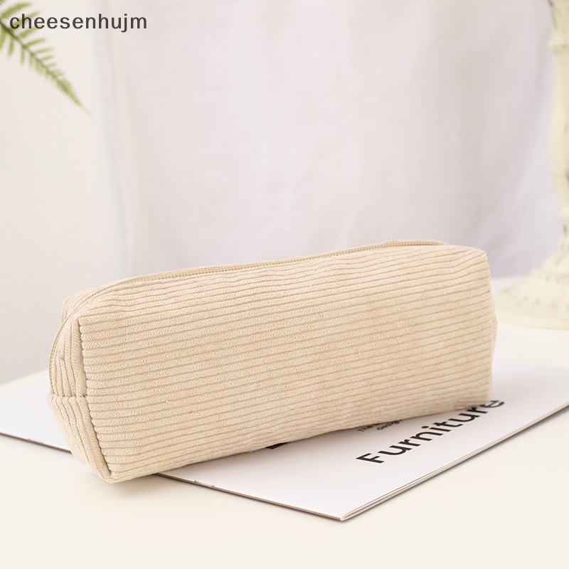 Cs Túi Đựng Bút Chì Sức Chứa Lớn Bằng Vải Nhung Kẻ Hình Cá Mập Dễ Thương vn